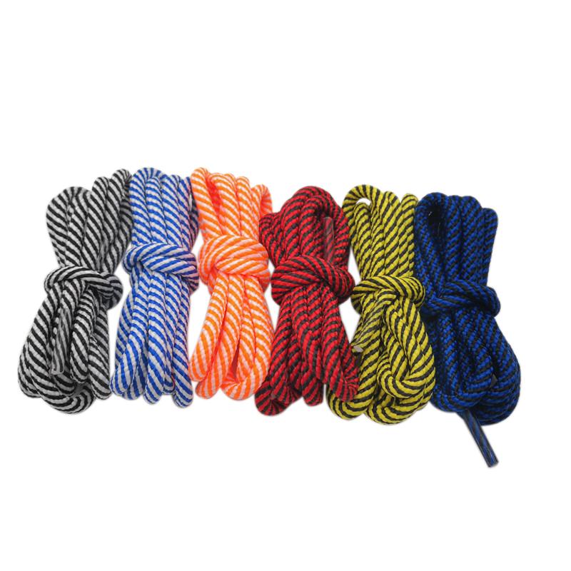 Weiou Promotional Shoelaces 0.45 cm Round Rope Striped Gingham Outdoor Sneaker Sports Shoestrings