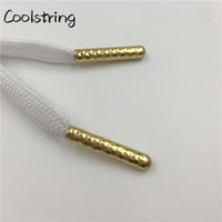 4pcs/Set Close Mouth Type Shiny Shoelaces Metal Tips DIY 4x22mm Highlight Ends Of Shoestrings Gold