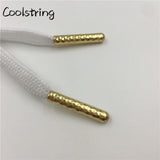 4pcs/Set Close Mouth Type Shiny Shoelaces Metal Tips DIY 4x22mm Highlight Ends Of Shoestrings Gold