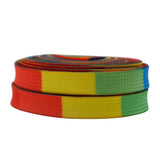 New Comeing 7mm Printed Contrast Color Painting Shoe Laces 60-180cm Silk Printing Colorful Shoelace