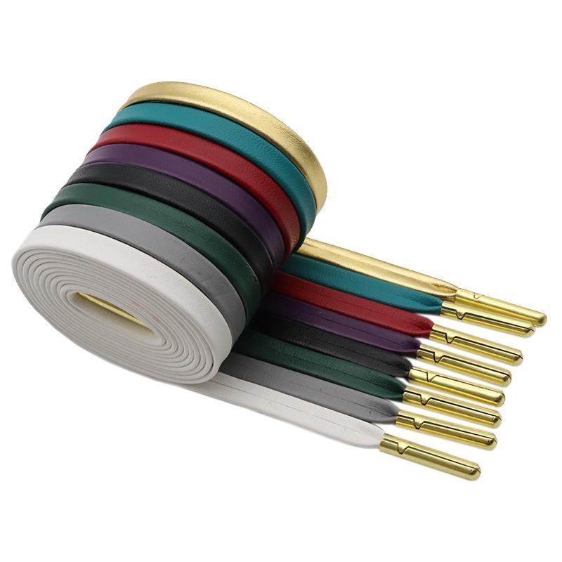 Weiou Shoe String Accessories 7MM Premium Top Quality PU Leather Shoelaces Free Custom For Bulk