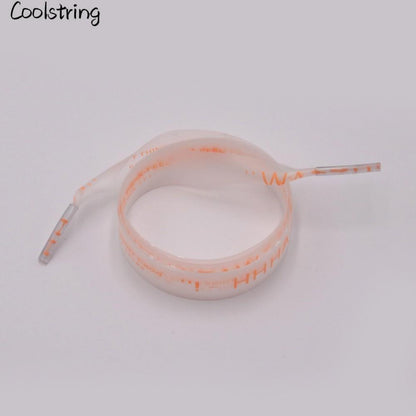 15mm Shoe Accessories Silk Screen Printing Universal PVC Laces Swimming Pant Cord Matte Transparent