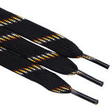 Premium Polyester Striped Shoelaces Chromatic Canvas Bootlace For Sneakers Sport Clothes Cap Pants