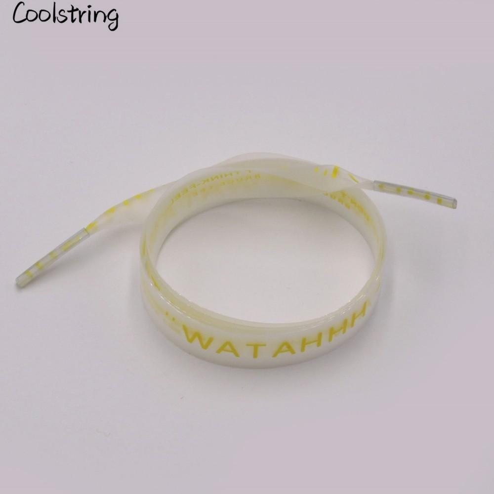 15mm Shoe Accessories Silk Screen Printing Universal PVC Laces Swimming Pant Cord Matte Transparent