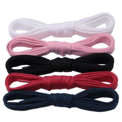 Weiou 1.27CM Wide Solid Color Polyester Cotton Shoelaces Adults&Kids Canvas Dress Boots Shoe Cord