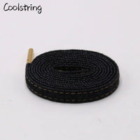 8mm Premium Flat Denim Shoelaces Metal Aglet Classic Laces Customize Your Kicks Blue Black