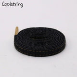 8mm Premium Flat Denim Shoelaces Metal Aglet Classic Laces Customize Your Kicks Blue Black