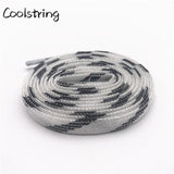 7mm Double Layer Shinning Colorful Glitter Shoelaces Long Shoe Laces White Black Red Gold Silver