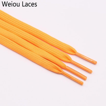 Weiou Basics Flat 7mm Laces Colorful Shoelaces Solid Color Polyester Tubular Sneakers Shoestring For