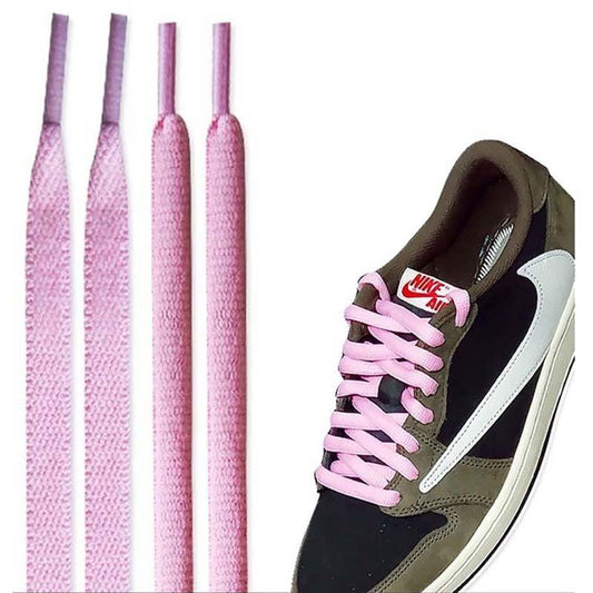 Travis Scott X Pink Series Shoelaces 60-180 Cm Jumpman Basketball Shoes 2021 Flat Type Ropes For Kid