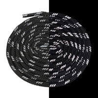 Weiou New 0.45CM Diameter Black And White Tricolor Reflective Polyester Shoelaces Women Men Children