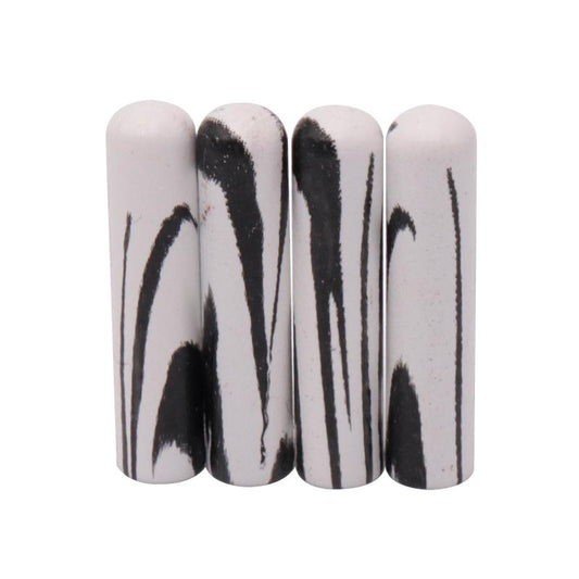 Weiou New Aglets 2021 4.7*20.6MM Black&White Liquid Pattern Lace Ends Easy Installation Metal Tips