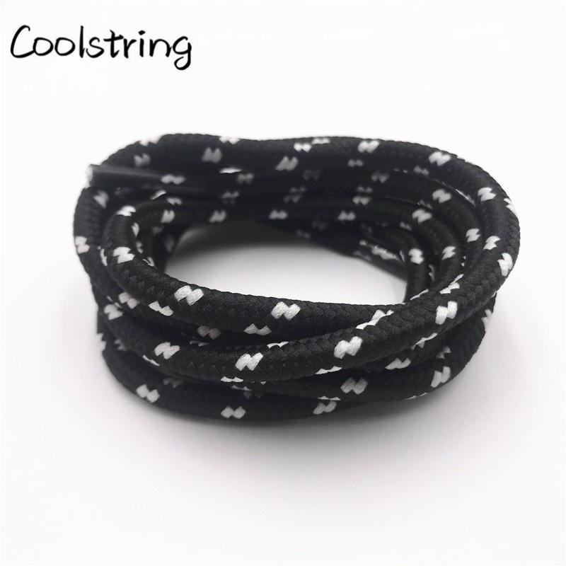 0.45cm Outdoor Unisex Casual Round Striped Sports Shoelace With Dots Bootlaces Shoestrings For Dorky