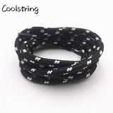 0.45cm Outdoor Unisex Casual Round Striped Sports Shoelace With Dots Bootlaces Shoestrings For Dorky