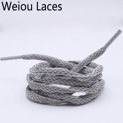 Weiou Semicircular 3M Reflective Shoelace Oval Rope Laces Athletic KIDS Bootlace Highlight Sneakers