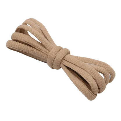 Weiou 6MM Oval Shoelaces Clothing Beige Grey Elegant Color Polyester Pure Cotton Travelling Ropes