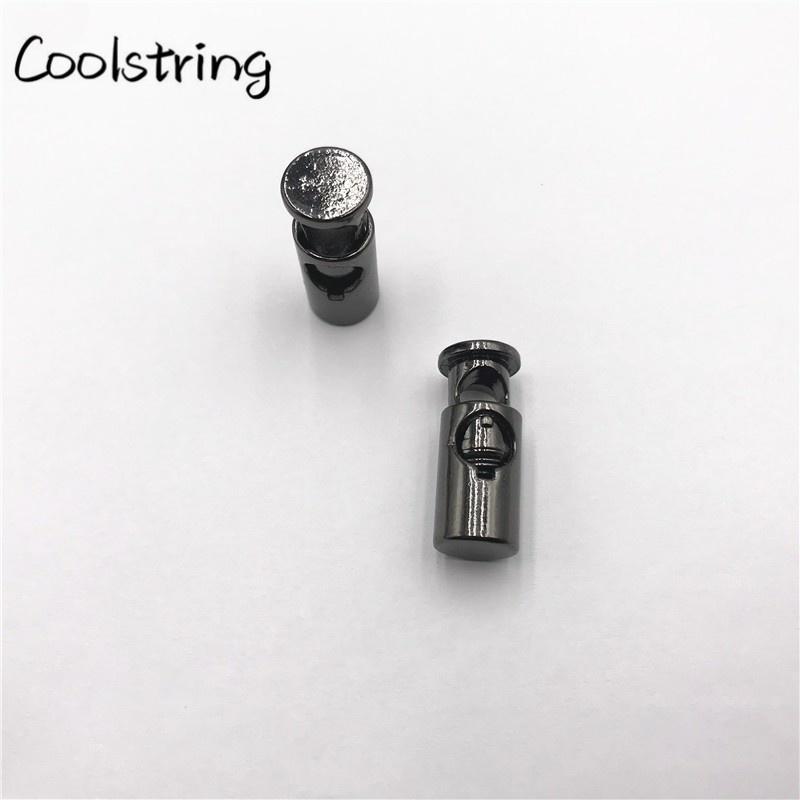 2pcs/Set METAL Cord Locks Spring Stopper Toggle Lock Ends Shoe Buckle Stoppers Shoelaces Rope Alloy