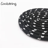 0.45cm Outdoor Unisex Casual Round Striped Sports Shoelace With Dots Bootlaces Shoestrings For Dorky