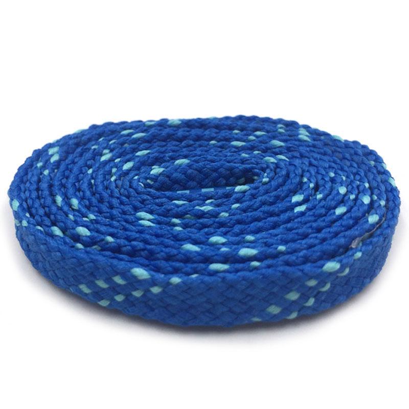 Marine Style 1CM Double Colors Shoelaces Blue Navy Flat Shape Polyester Shoelaces Be Suit For Canvas