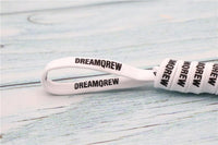 8MM Double Layer Stronger Polyester Shoelaces "DREAMQREW" Letter Printing Unisex For Canvas Boots