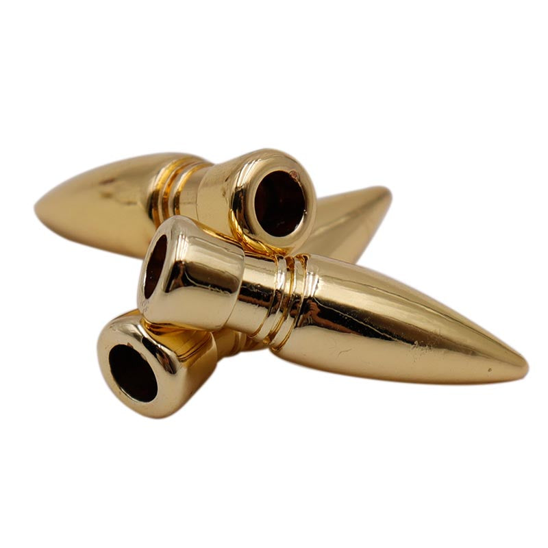 Weiou Manufacturer Metal Shoe Accessories Draw Cord Tips Golden Bullet Alloy-Metal Head Shoe Decoration