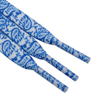 8MM Paisley Shoe Accessories Bright Blue With Bandanna Pattern Heat Transfer Printing Cords Sport