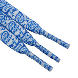 8MM Paisley Shoe Accessories Bright Blue With Bandanna Pattern Heat Transfer Printing Cords Sport