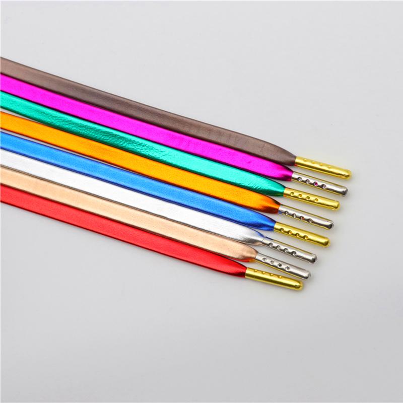 Weiou Nice 7MM Top Shoelaces Clothing Business Promotional Gift Items For Trendy Metallic Laces Nice