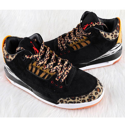 10 Pairs Cordon Classic Leopard Shoelaces Flat Lace For Jumpman 3 3s Basketball Shoestrings Shoe