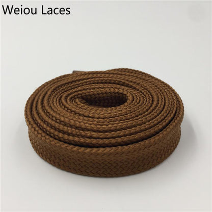 Weiou Heavy Duty Boot Laces Sneaker Colorful Athletic Designer Flat Wide Shoes Strings 1.8cm/0.7''