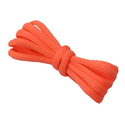 Top Vibrant Orange Pure Cotton Polyester Laces 6MM Oval Shoe Accessories High Quality Cords For