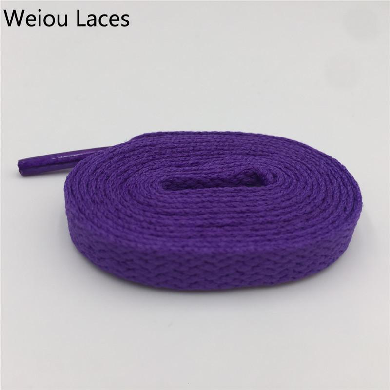 Weiou High Quality 8mm Polyester Fashion Sports Casual Shoe Lace Solid Single Layer Flat Sneakers