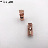 Weiou(20Pcs/10sets) Luxury Shoe Buckle Stoppers Zinc Alloy Metal Cord Lock Hollow Spring Buckles