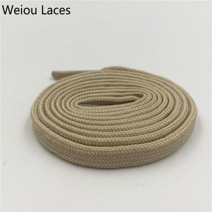 Offical Weiou 7mm Flat Round Apricot Tubular Lace Hiking Shoelace Ribbon Replacement Shoe Laces