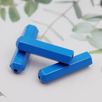 Weiou Manufacturer Fashion Shoe Accessories High Quality Blue Hexagonal Prism Bell Metal Head Aglets