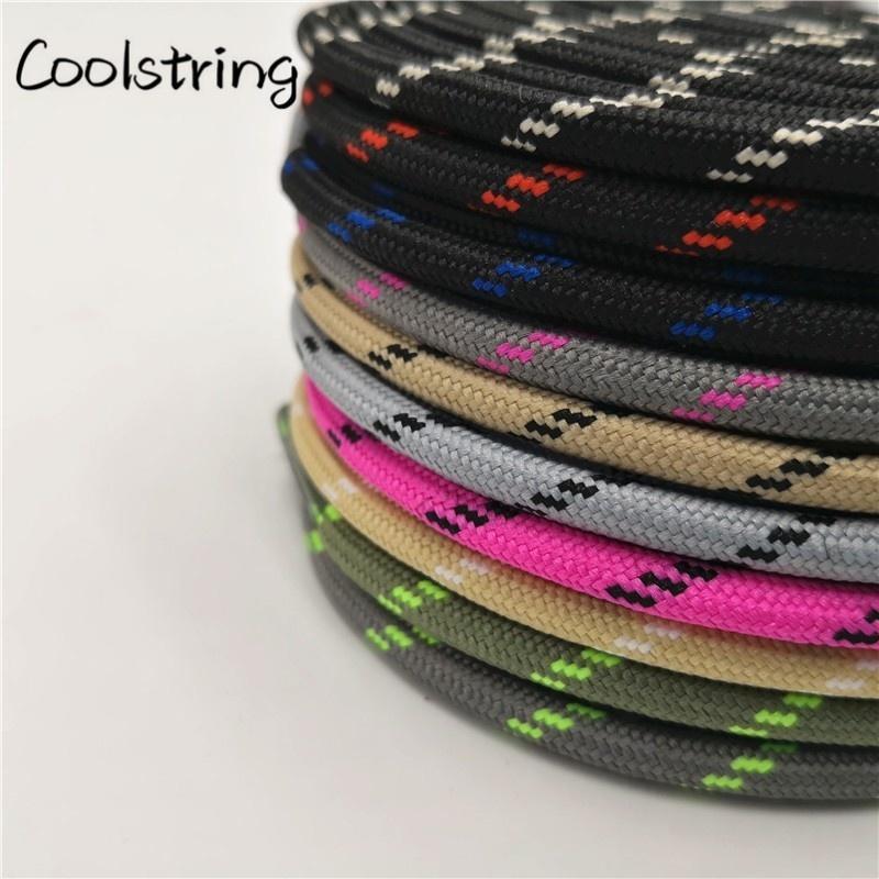 Outdoor Round Rope Hiking Shoes Laces Striped Wear Resistant Sneakers Boot Shoelaces Strings For Men