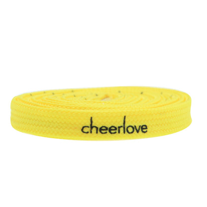 Weiou New All-Matched Shoelaces 7 MM Flat Printed Cheerlove Letters Polyester Shoestrings For Men