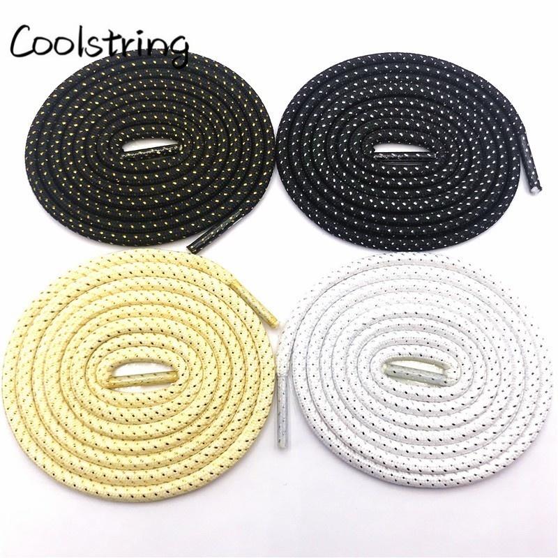 4.5mm Fashion Striped Glitter Round Rope Shoelaces Shiny Shimmering Shoe Laces Shiny Sparkly For