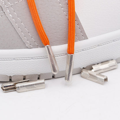 Weiou Manufacture converse Shoe Accessories Slash Pattern Open Metal Head Aglets For Casual Shoes