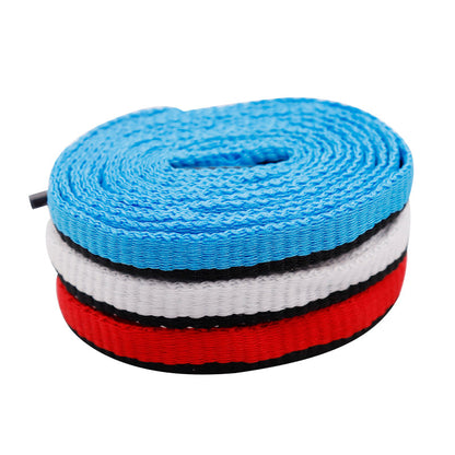 Weiou Manufacturer Flat Polyester Draw Cord Custom Design Two-Color Webbing Shoe Laces For Sneaker Shoes