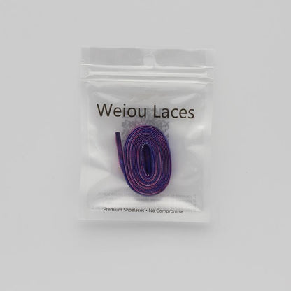 Weiou 8MM Starry Purple Laces Heat Transfer Printing Shoelace 2021 New Arrival Hot Pressing Cotton