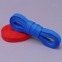 Golden Metal Tips 8MM Waxed Shoelaces 100% Cotton Black White Red Blue Laces Unisex For Sneaker