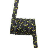 Weiou New Adorable Printed Black And Yellow Lightning Shoelaces 0.8 Cm Flat Attractive Women's Shoe