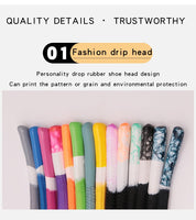 Colorful Full Coverage Epoxy Rubber Hoodie Laces Pure Fruit Colour Shoe Ropes Anti-Slip & Stable