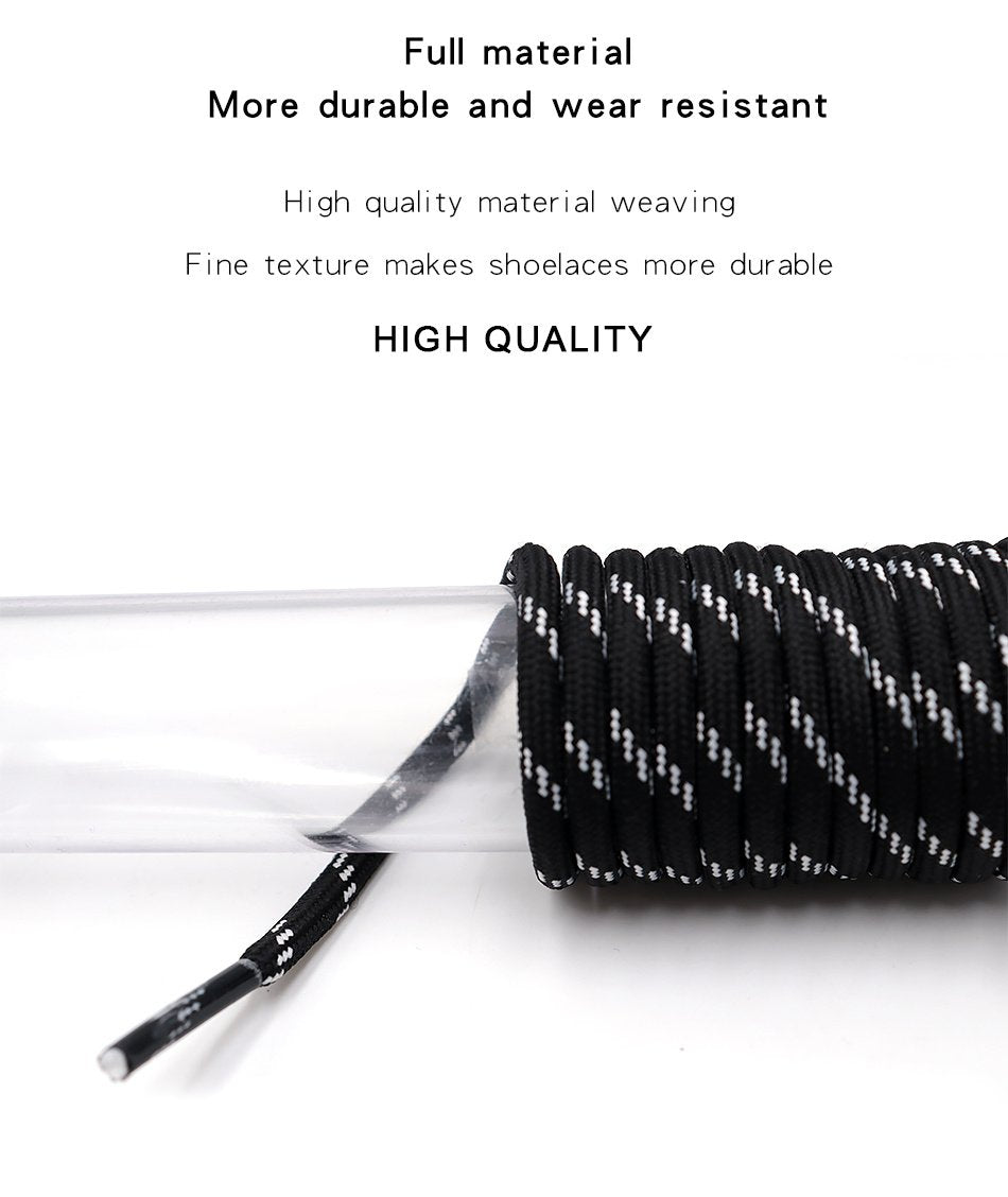 4.5MM Black White Eco-Frendly Material Polyester Normal Ropes For Running Jogging Boots Shoes