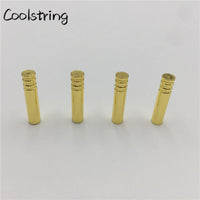 4pcs/Set 4-25mm Flat Mouth Metal Aglets Plating DIY Round Bullet Tips For Sweatshirt Hoodies Laces