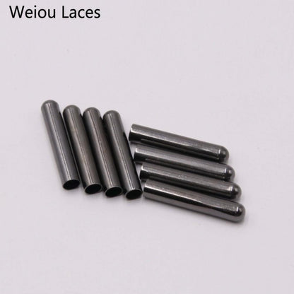 Weiou New 4pcs 1 Set Of 4x22mm Seamless Metal Shoelaces Tips Head Replacement Repair Aglets DIY