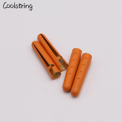 New 4pcs/Set 4-23mm Fluorescent Yellow Orange Painting Metal Tips For Shoelace Drawstring Clothing