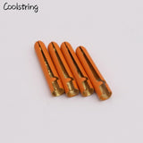 4 Latchet Fluorescent Yellow Orange Painting Metal Tips For Shoelace Drawstring Clothing Hoodie DIY