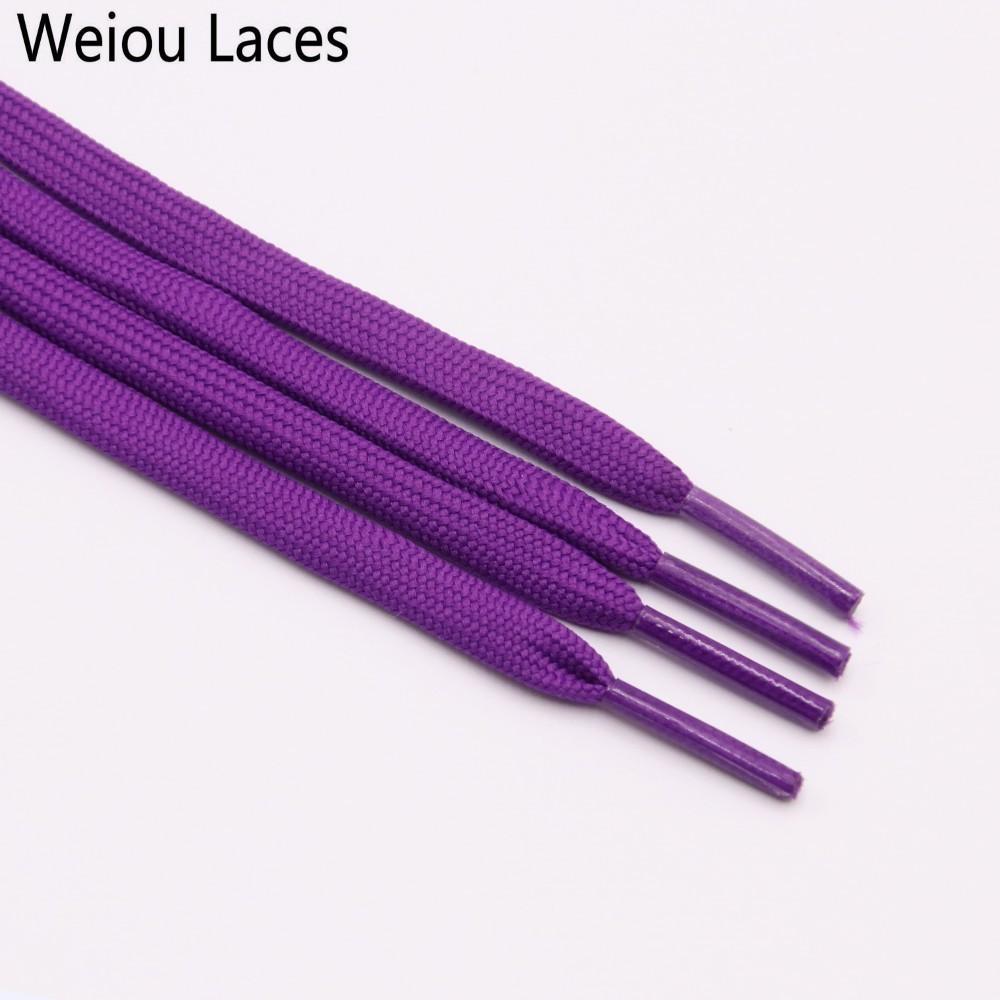 Weiou Basics Flat 7mm Laces Colorful Shoelaces Solid Color Polyester Tubular Sneakers Shoestring For